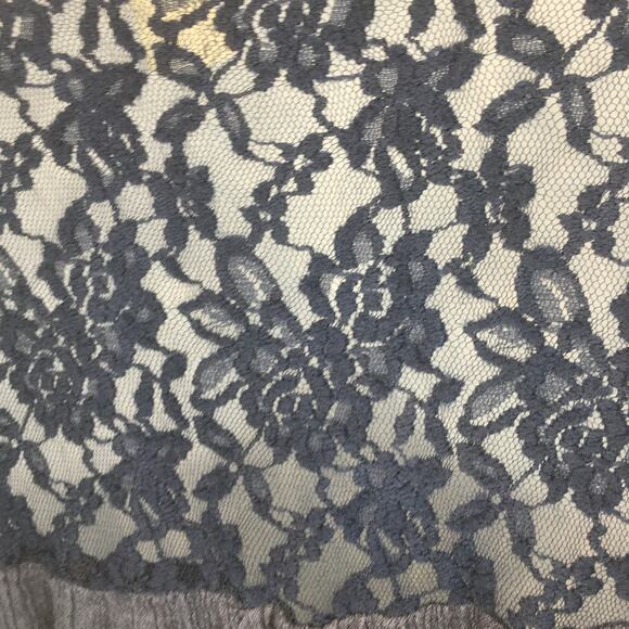 Mudd Blue Summer Cotton Blend Lace Top with Bell Sleeves Women's Size L - Picture 4 of 15